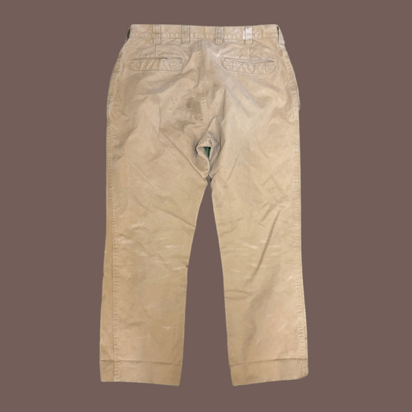 Orvis Waxed Cotton Chinos | Khaki Fieldwear | Size 34 | Vintage - Picture 5 of 5